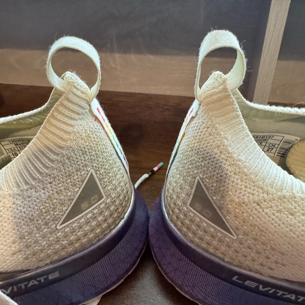 Brooks Levitate White with Rainbow Accents - Picture 9 of 13